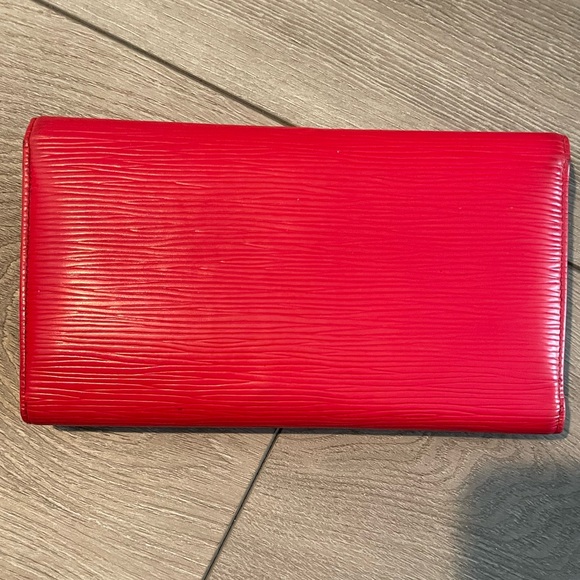 Louis Vuitton Red Leather Epi Wallet - Picture 3 of 6
